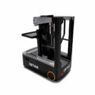 Automated pallet mover (robotic forklift) labeled DETAS with a black frame and yellow wheel